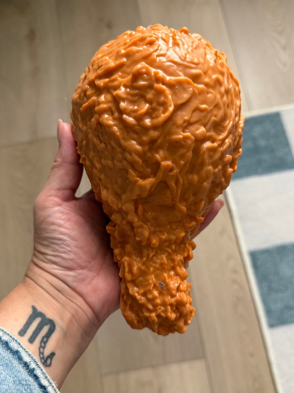 VIRAL jumbo fried chicken leg textured squishy squish toy NEW